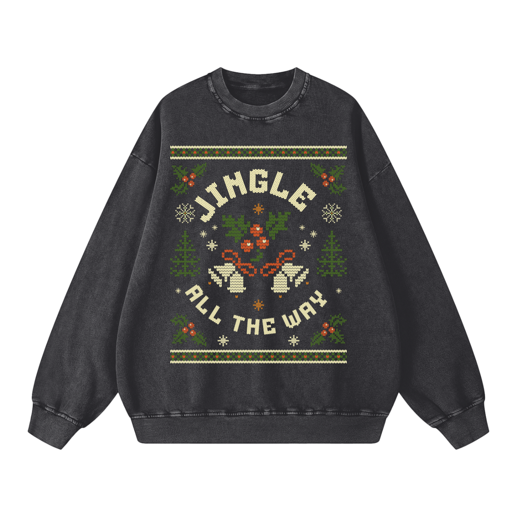 Snow Washed Oversized Sweatshirt