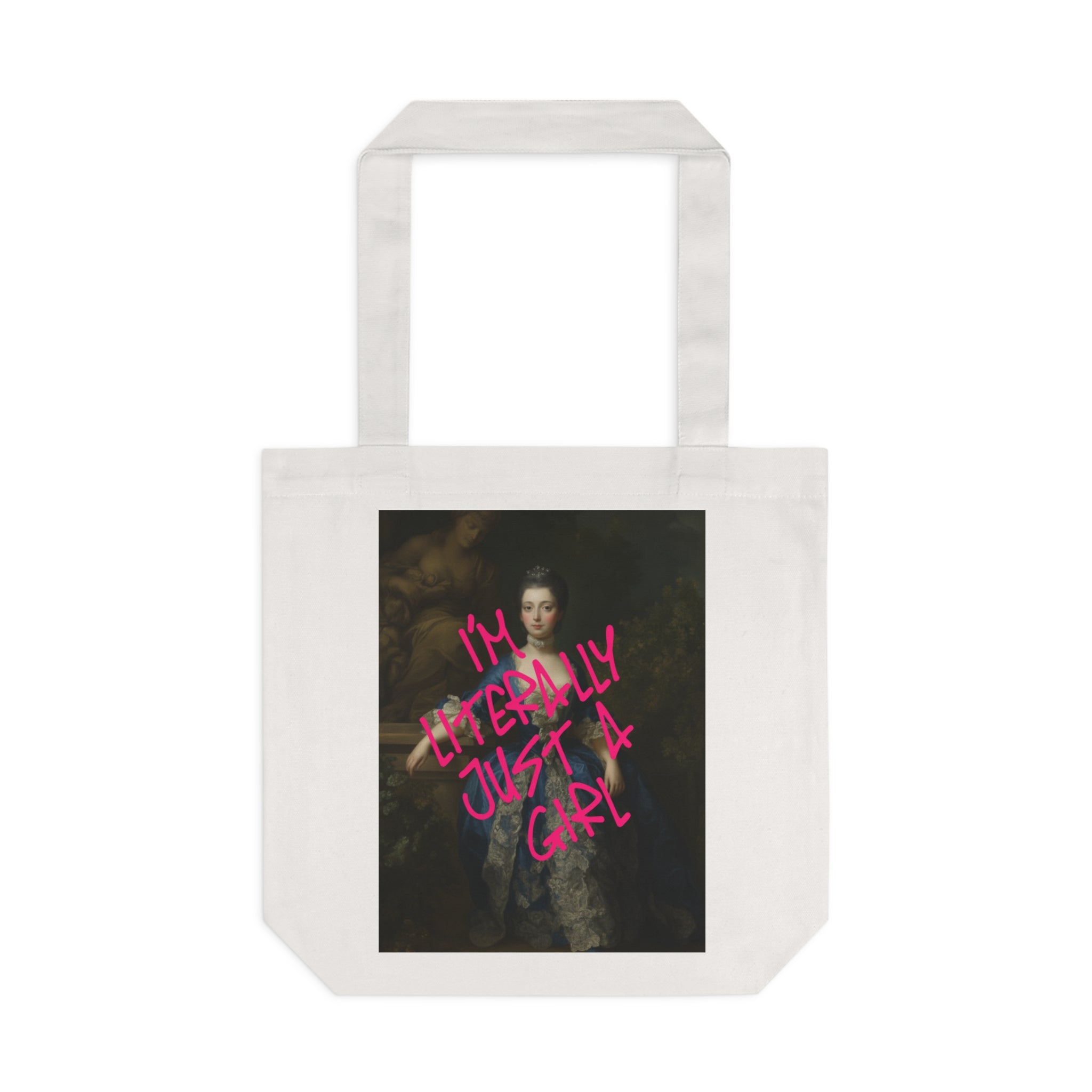 Sassy Art Cotton Tote Bag - "I'm Literally Just a Girl"