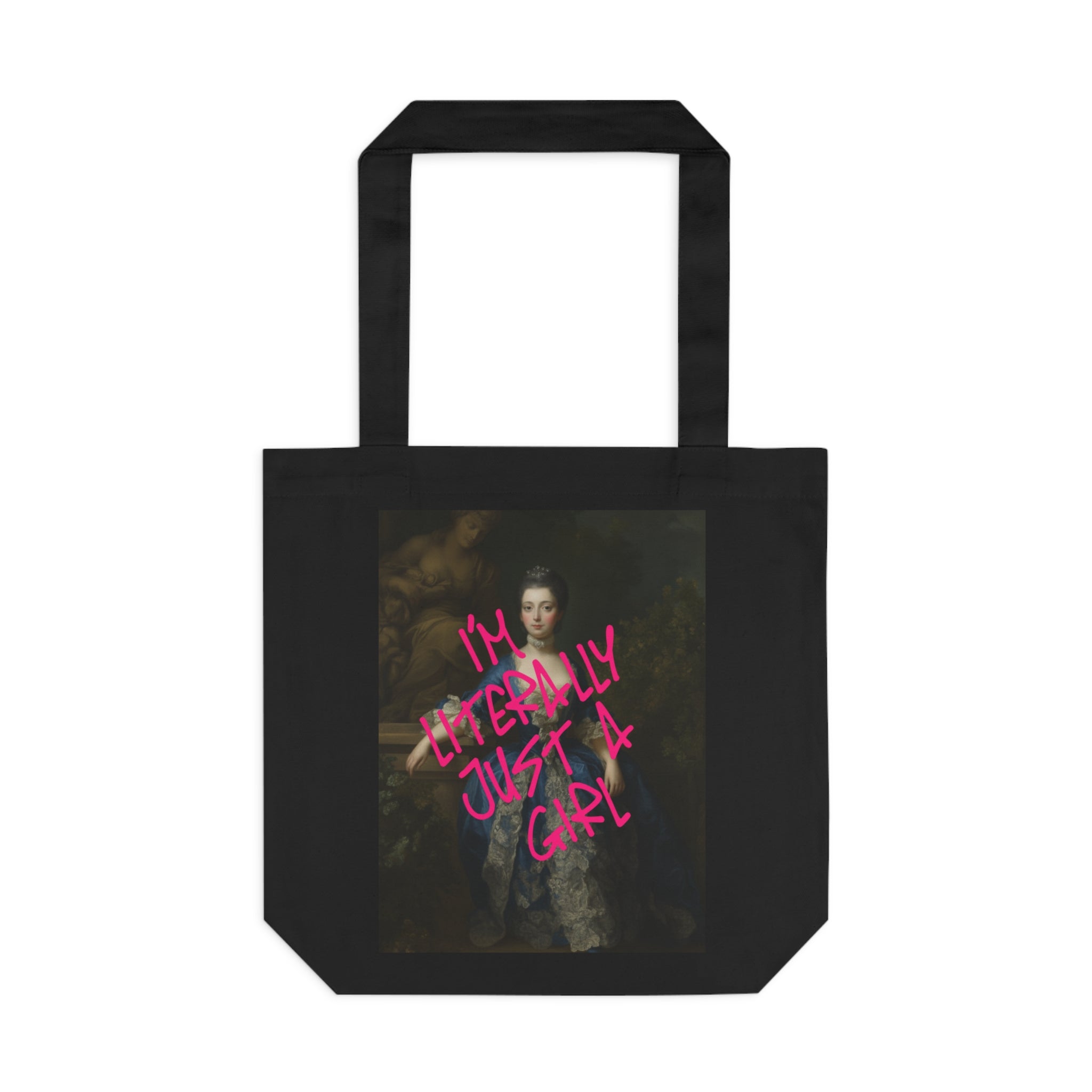 Sassy Art Cotton Tote Bag - "I'm Literally Just a Girl"