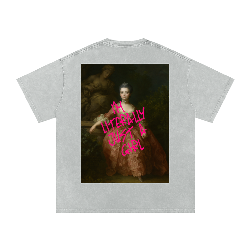 Snow Washed Oversized Cotton T-Shirt