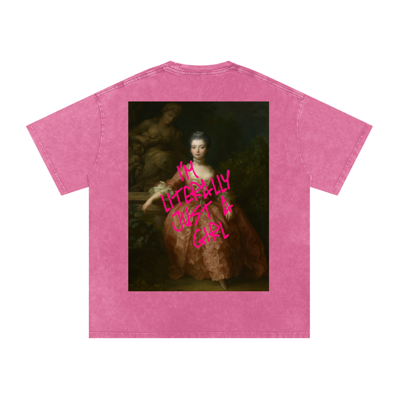 Snow Washed Oversized Cotton T-Shirt