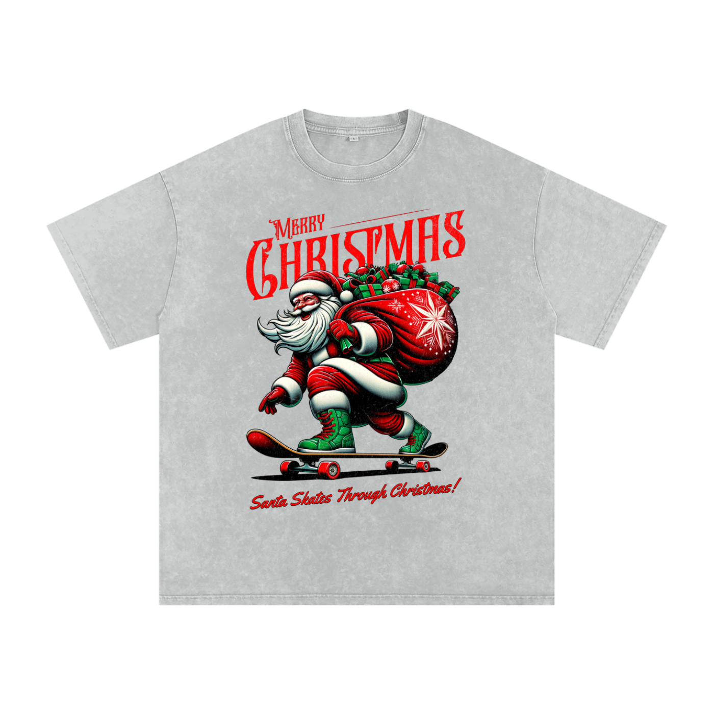 Snow Washed Oversized Cotton T-Shirt