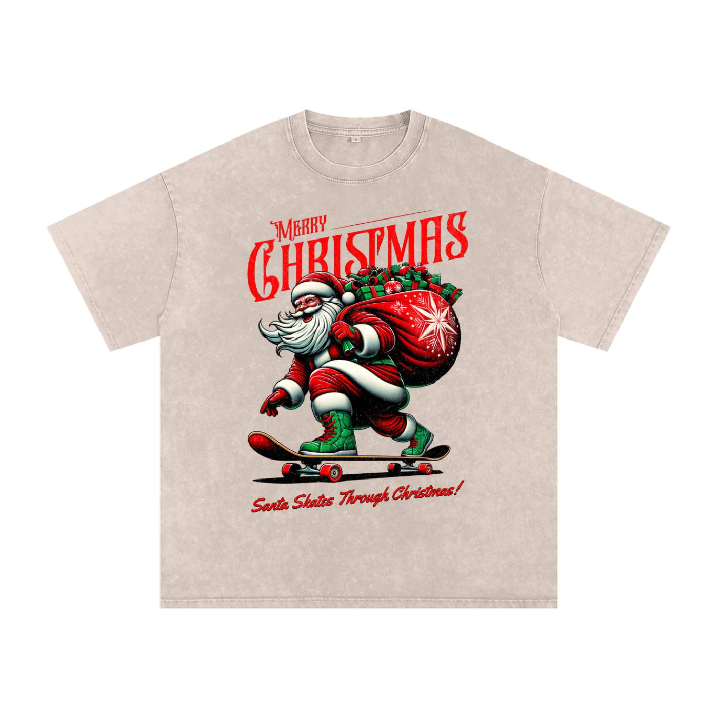 Snow Washed Oversized Cotton T-Shirt